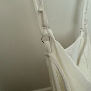 White strap dress.